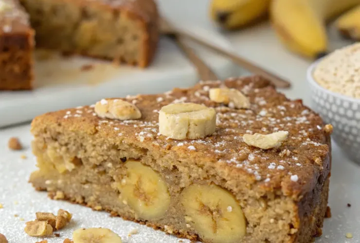 Flourless Banana Ginger Oat Cake