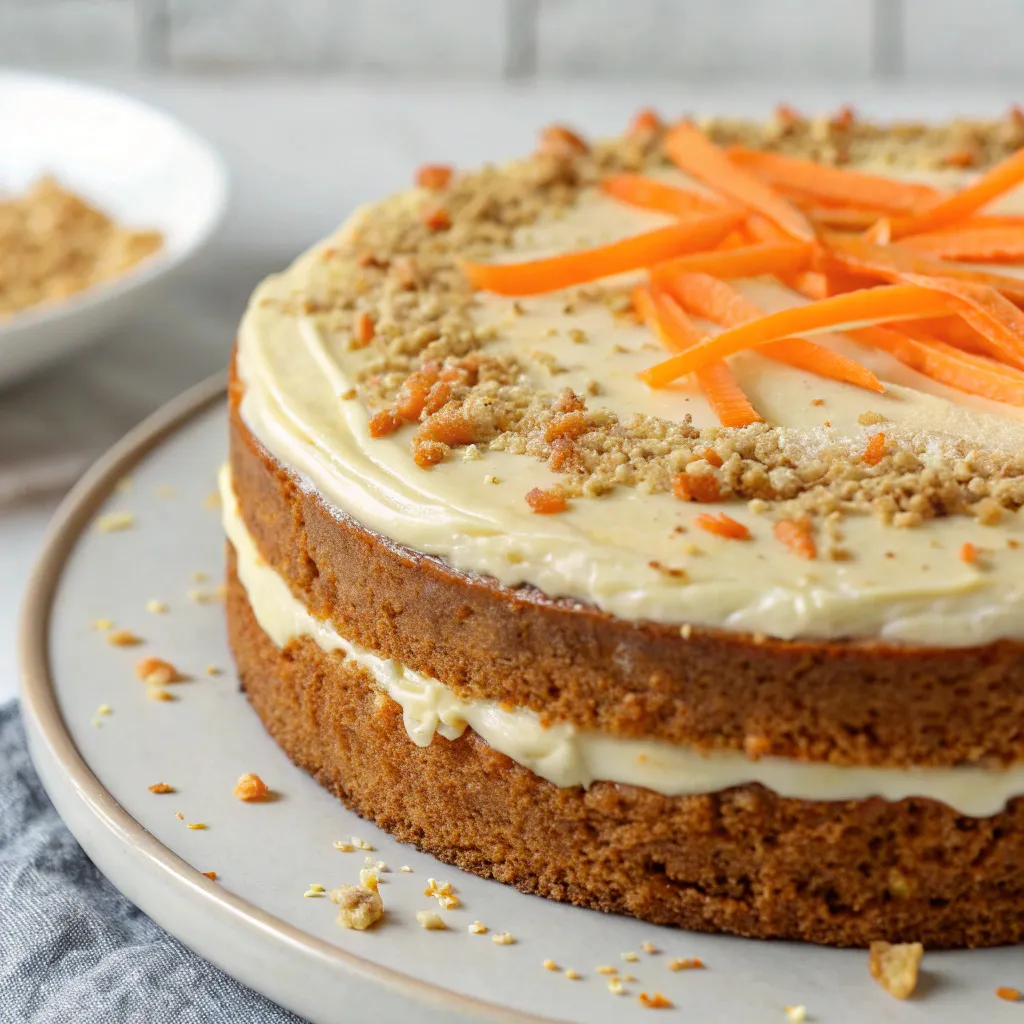 Flourless Carrot Cake with Ginger and Maple Greek Yogurt Frosting