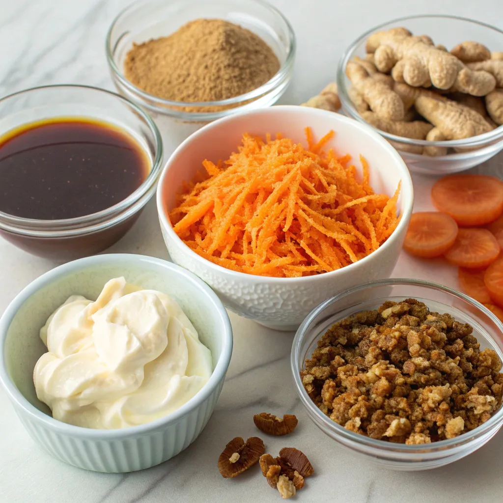Flourless Carrot Cake with Ginger and Maple Greek Yogurt Frosting