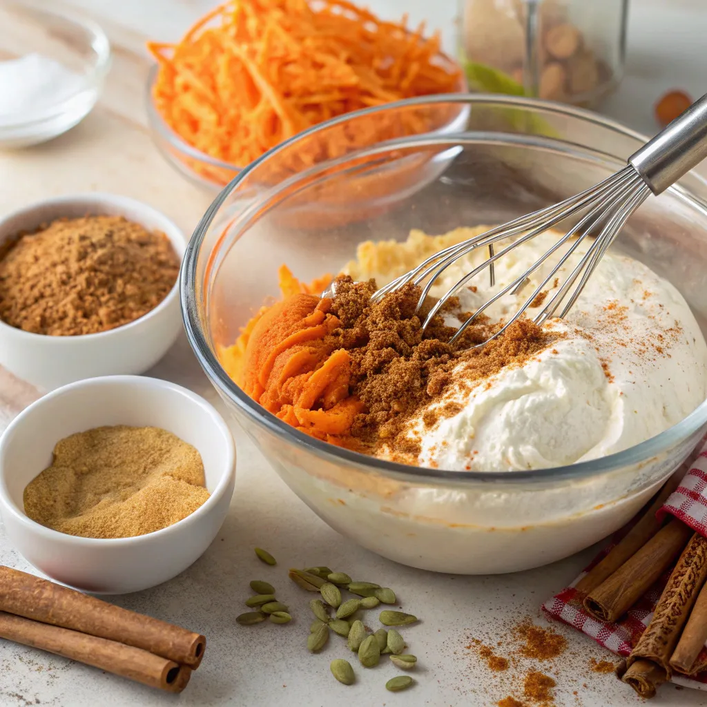Flourless Carrot Cake with Ginger and Maple Greek Yogurt Frosting