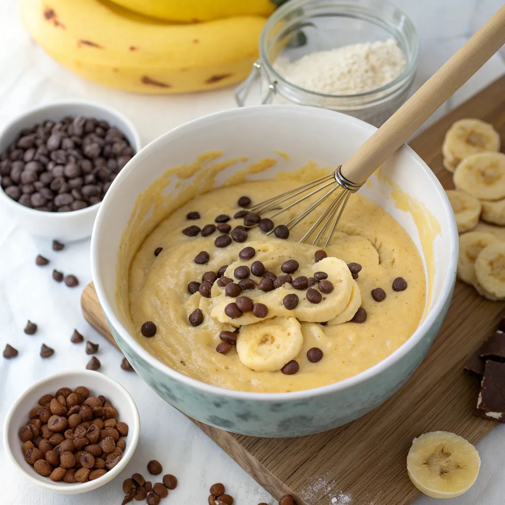 Flourless Chocolate Chip Banana Cake