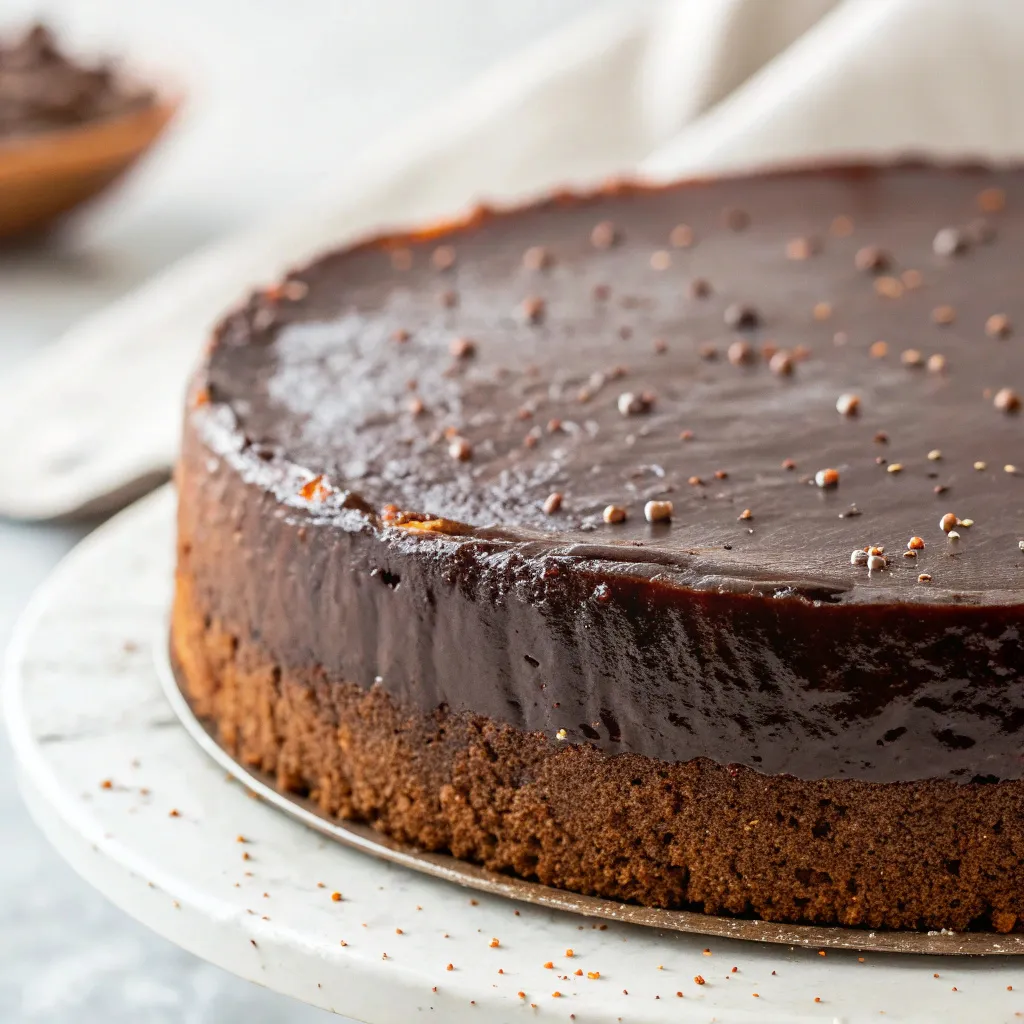Flourless Dark Chocolate Espresso Greek Yogurt Cake