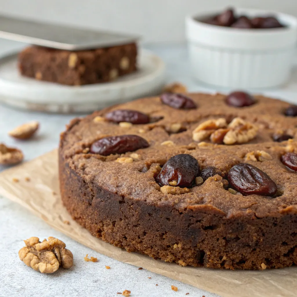 Flourless Date and Walnut Flaxseed Cake