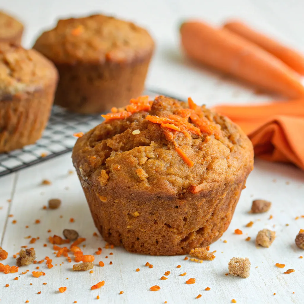 Flourless Spiced Carrot Greek Yogurt Muffin