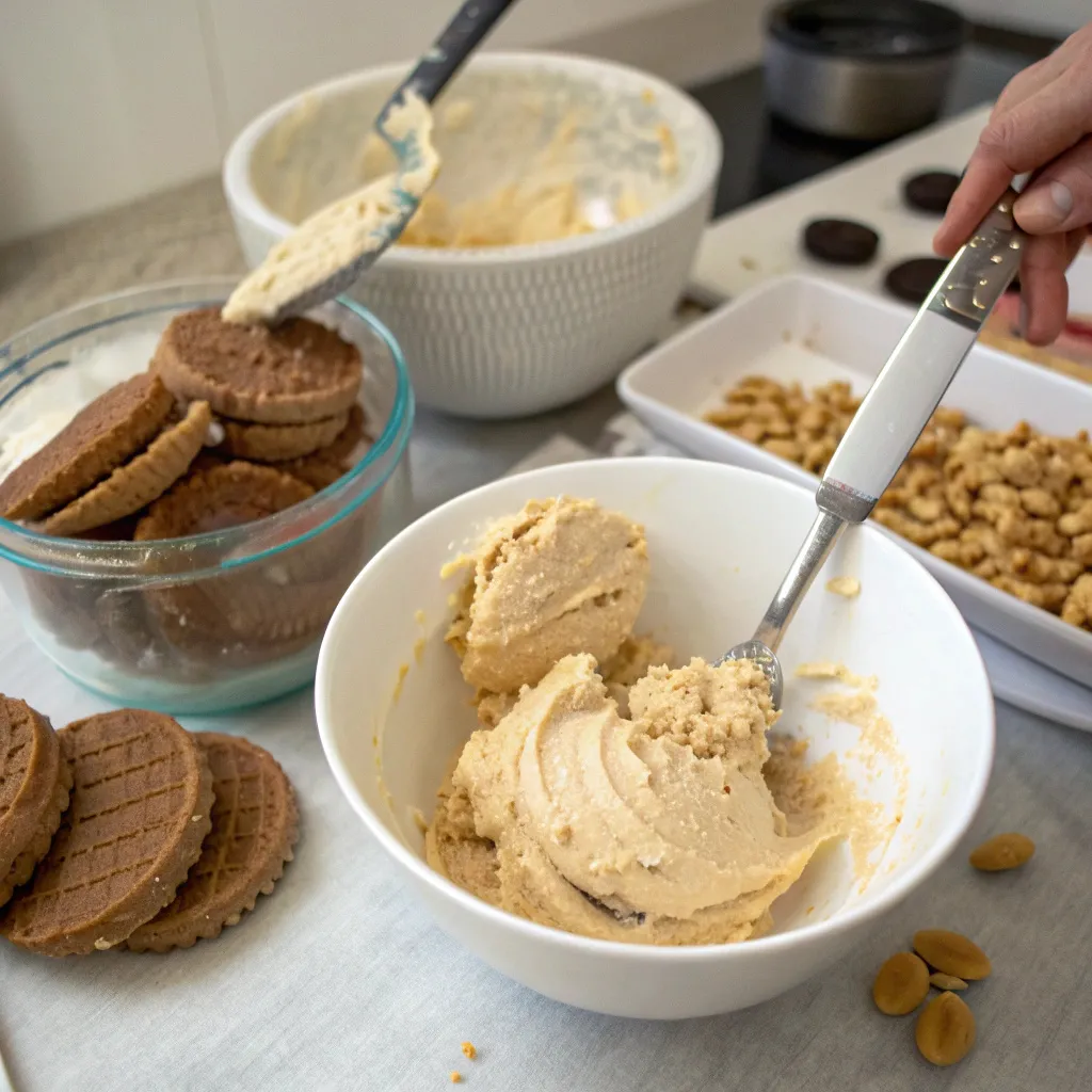 Frozen Peanut Butter Greek Yogurt Ice Cream Sandwiches