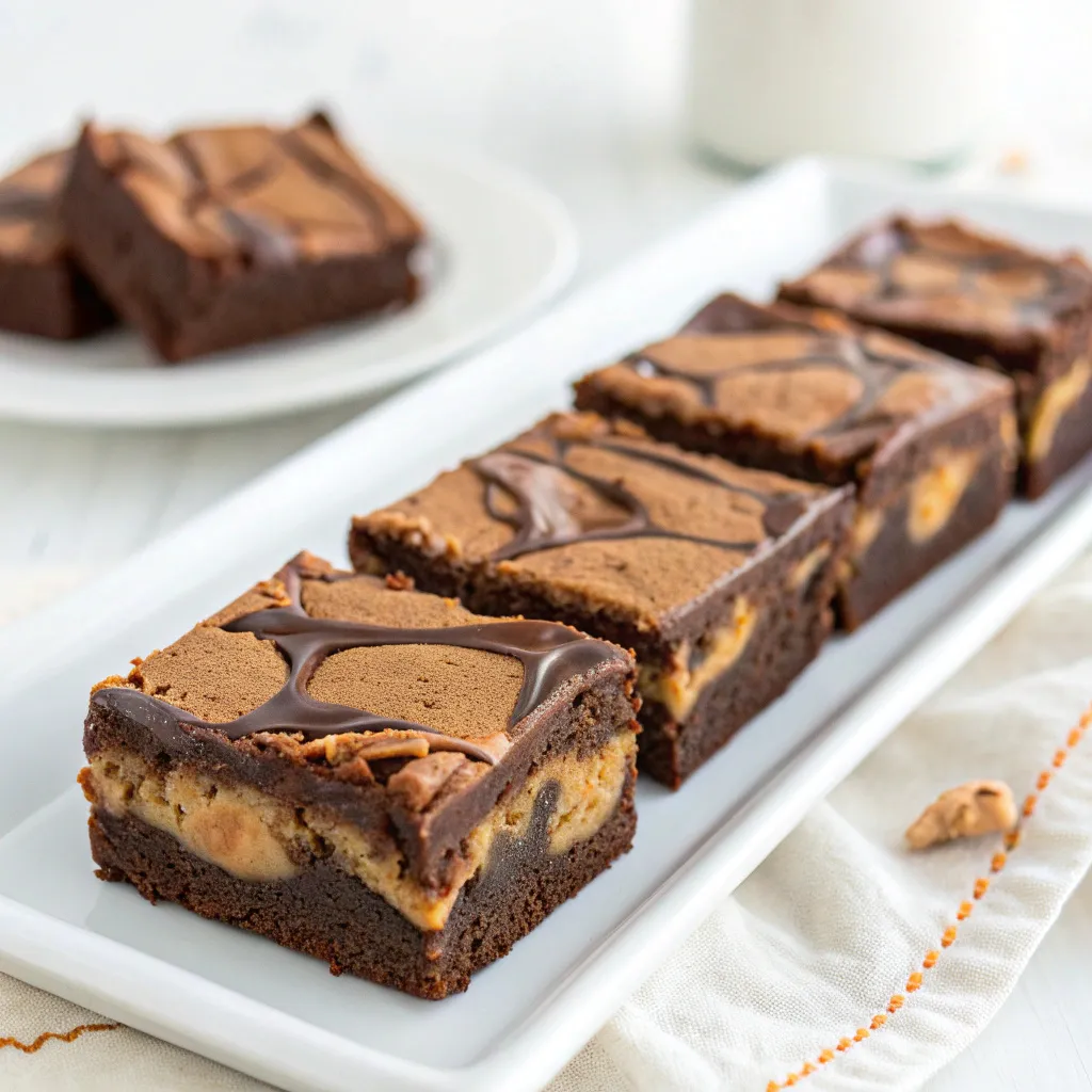 Greek Yogurt Peanut Butter Chocolate Fudge Brownies