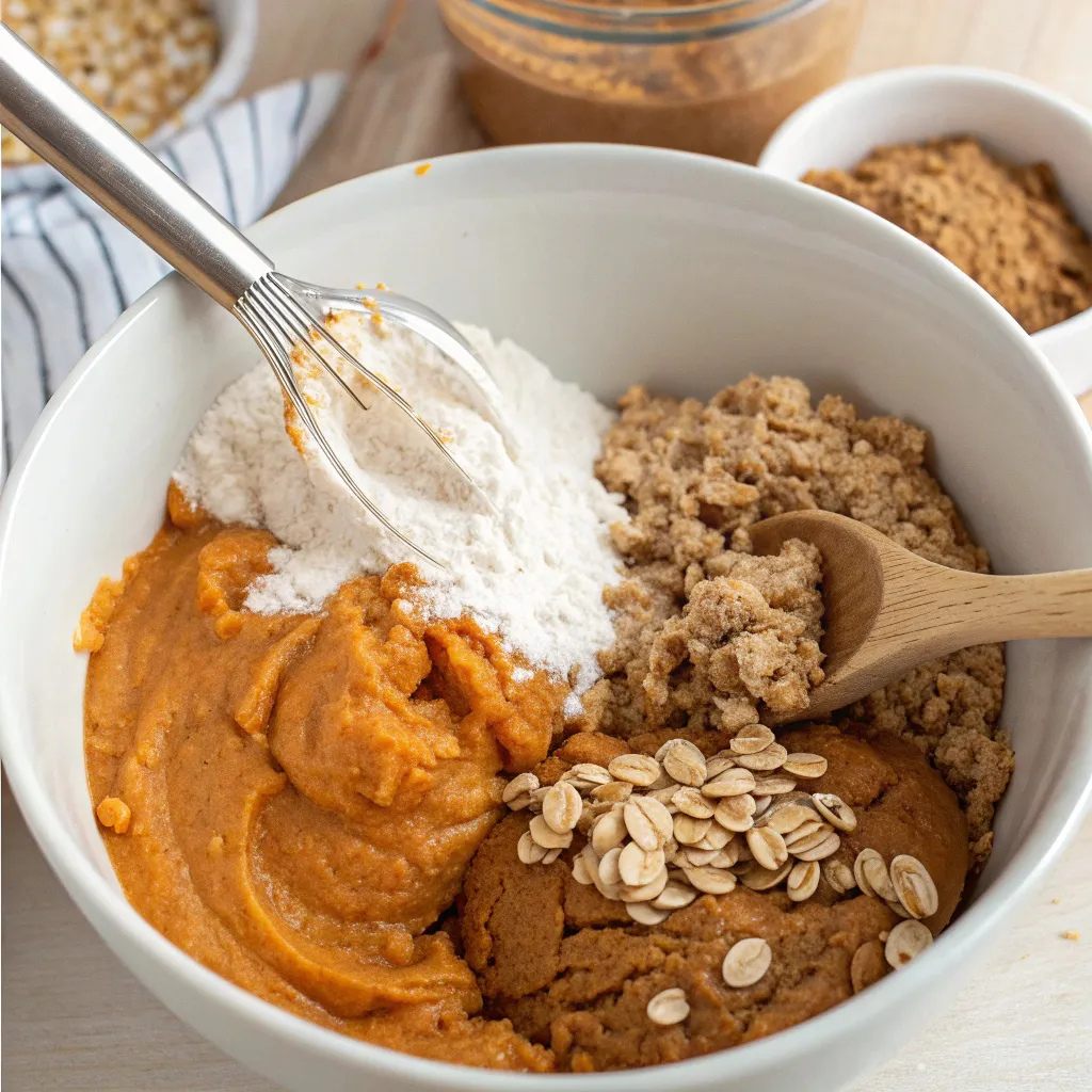 Greek Yogurt Peanut Butter Pumpkin Oat Muffin