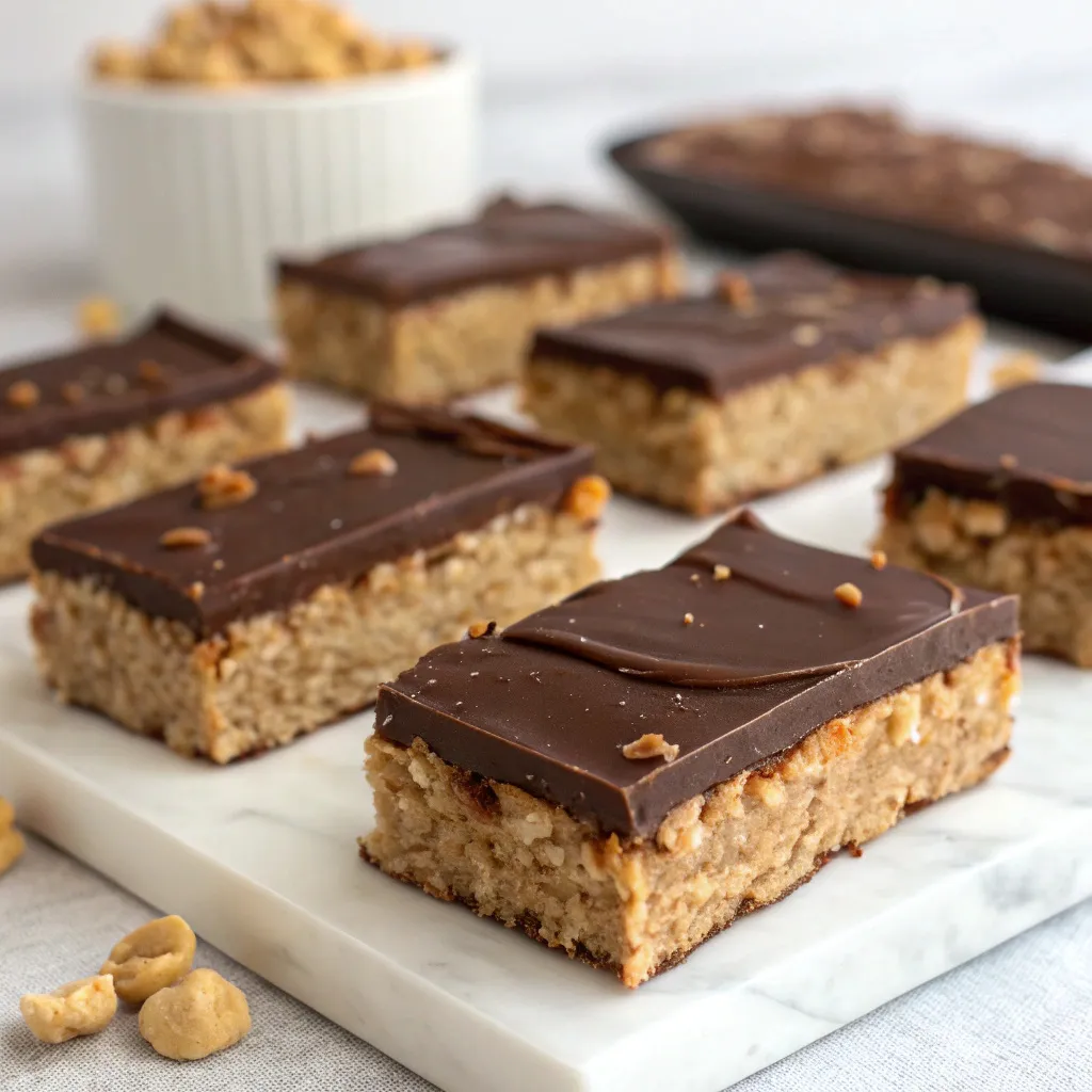 Healthy No-Bake Chocolate Peanut Butter Rice Crisp Oat Bars 11 Chocolate Peanut Butter Rice Crisp Oat Bars