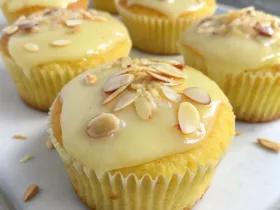Limoncello Cupcakes with Almond Glaze