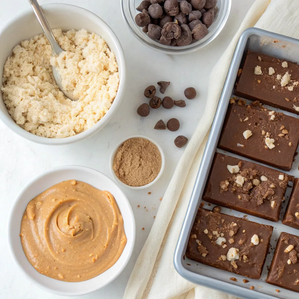 Cottage Cheese Chocolate Peanut Butter Bars