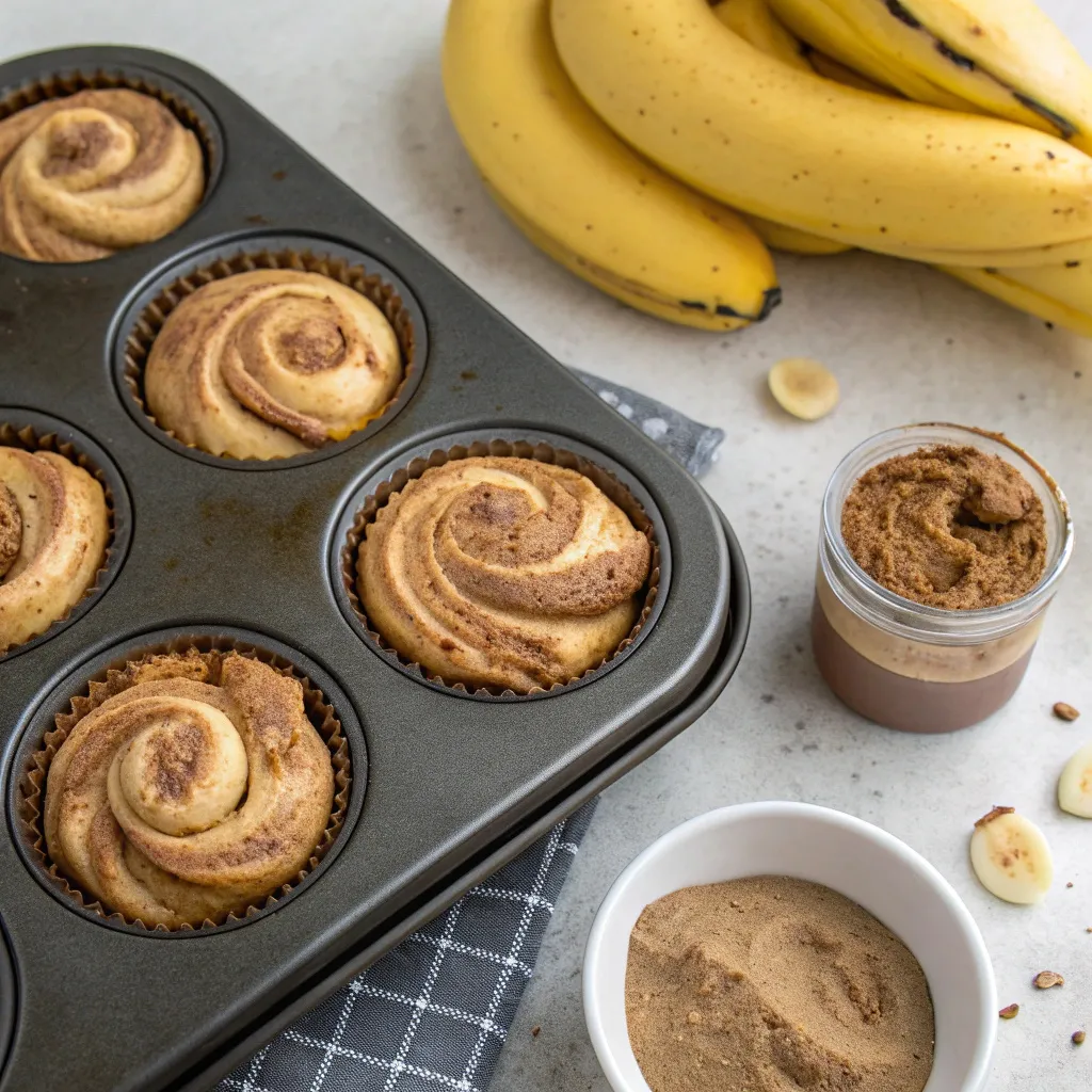 Peanut Butter Banana Muffins