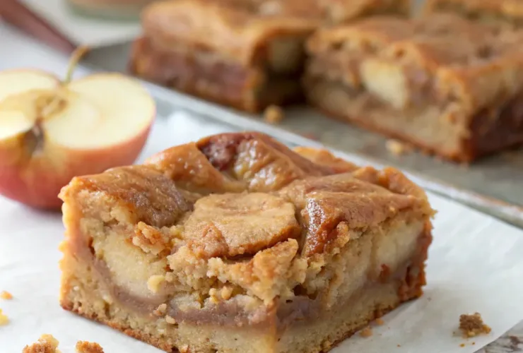 Peanut Butter Greek Yogurt Apple Pie Blondies