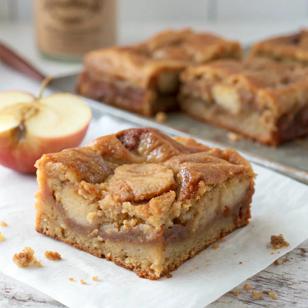 Peanut Butter Greek Yogurt Apple Pie Blondies
