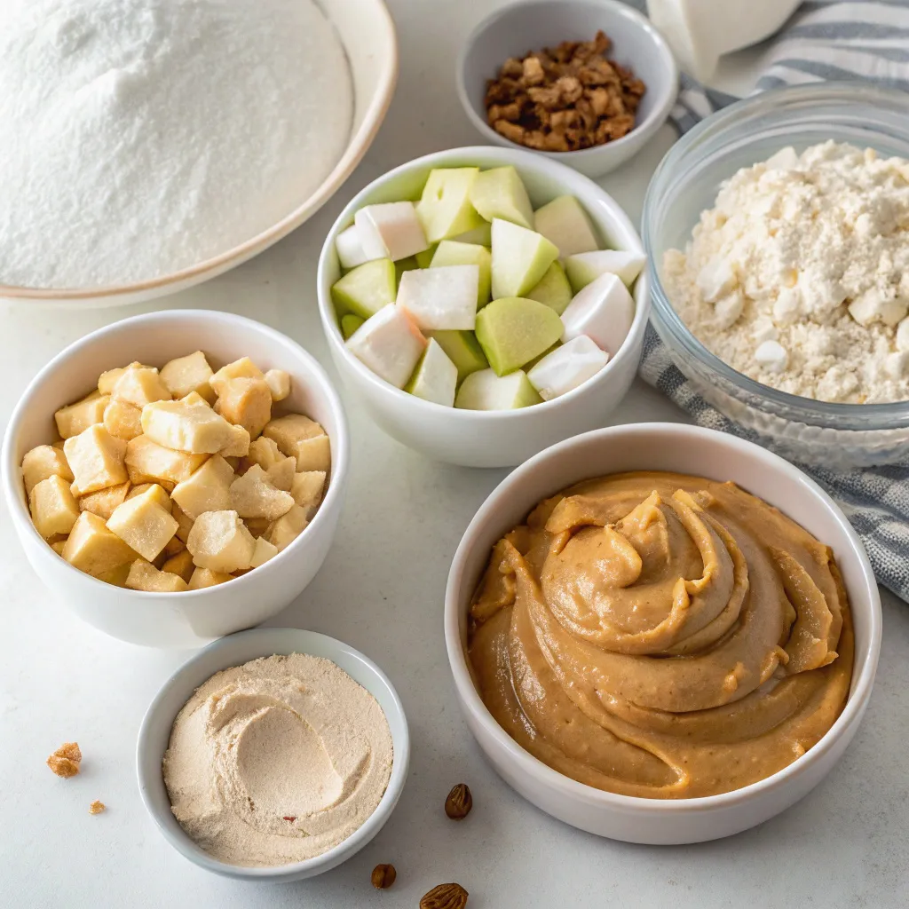 Peanut Butter Greek Yogurt Apple Pie Blondies