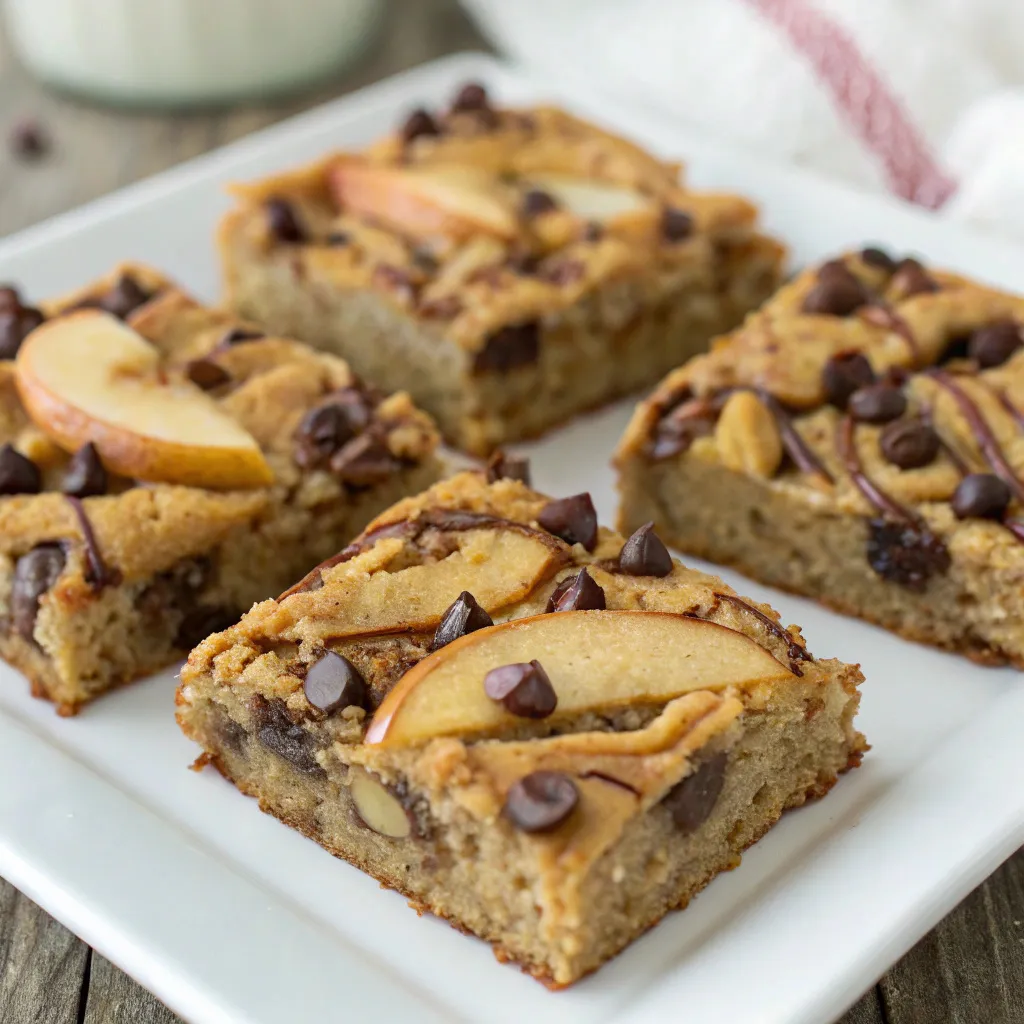 Peanut Butter Greek Yogurt Apple Pie Bread Bars