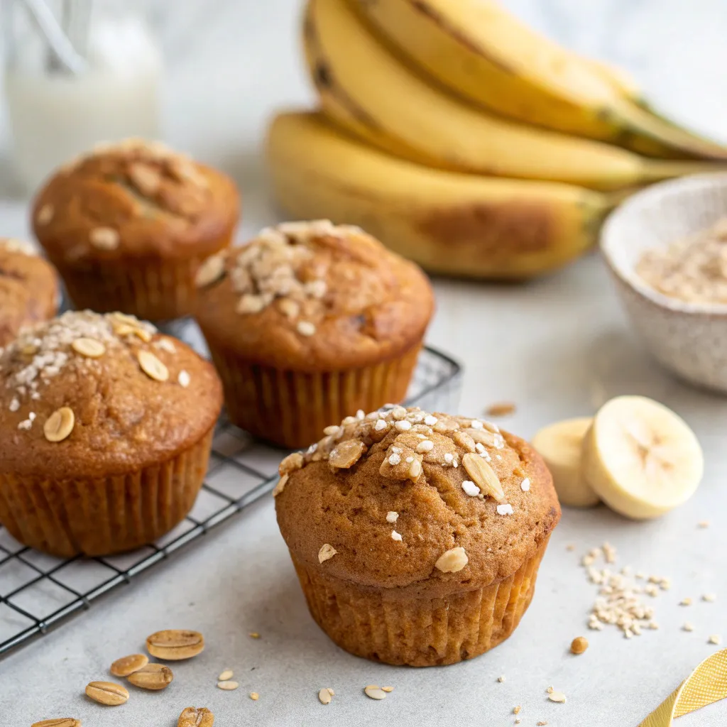 Peanut Butter Greek Yogurt Banana Muffins