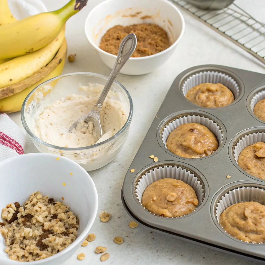 Peanut Butter Greek Yogurt Banana Muffins
