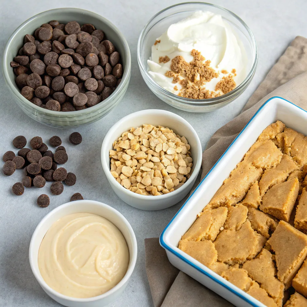 Peanut Butter Greek Yogurt Cookie Pie Bars