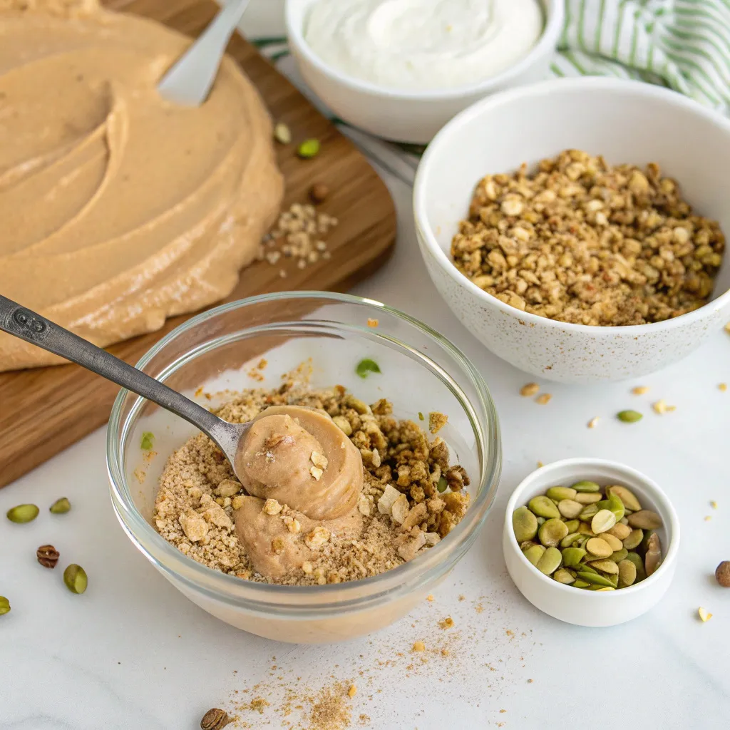 Peanut Butter Greek Yogurt Pistachio Oat Crunch Bars