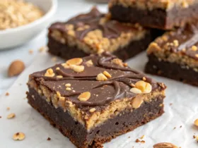 Peanut Butter Oat Brownie Bars