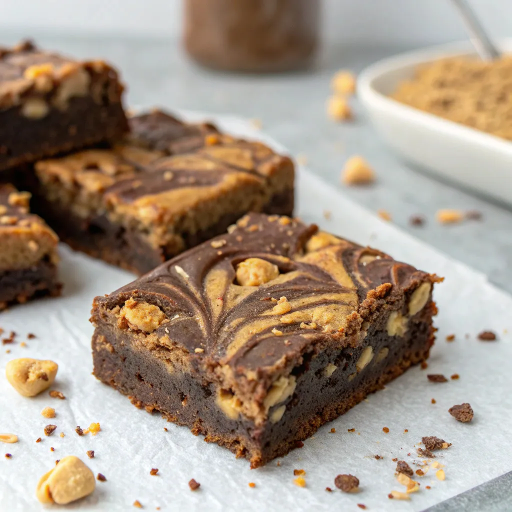 Peanut Butter Oat Brownie Bars