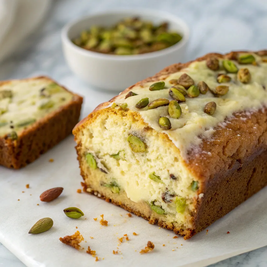 Pistachio Mascarpone Loaf