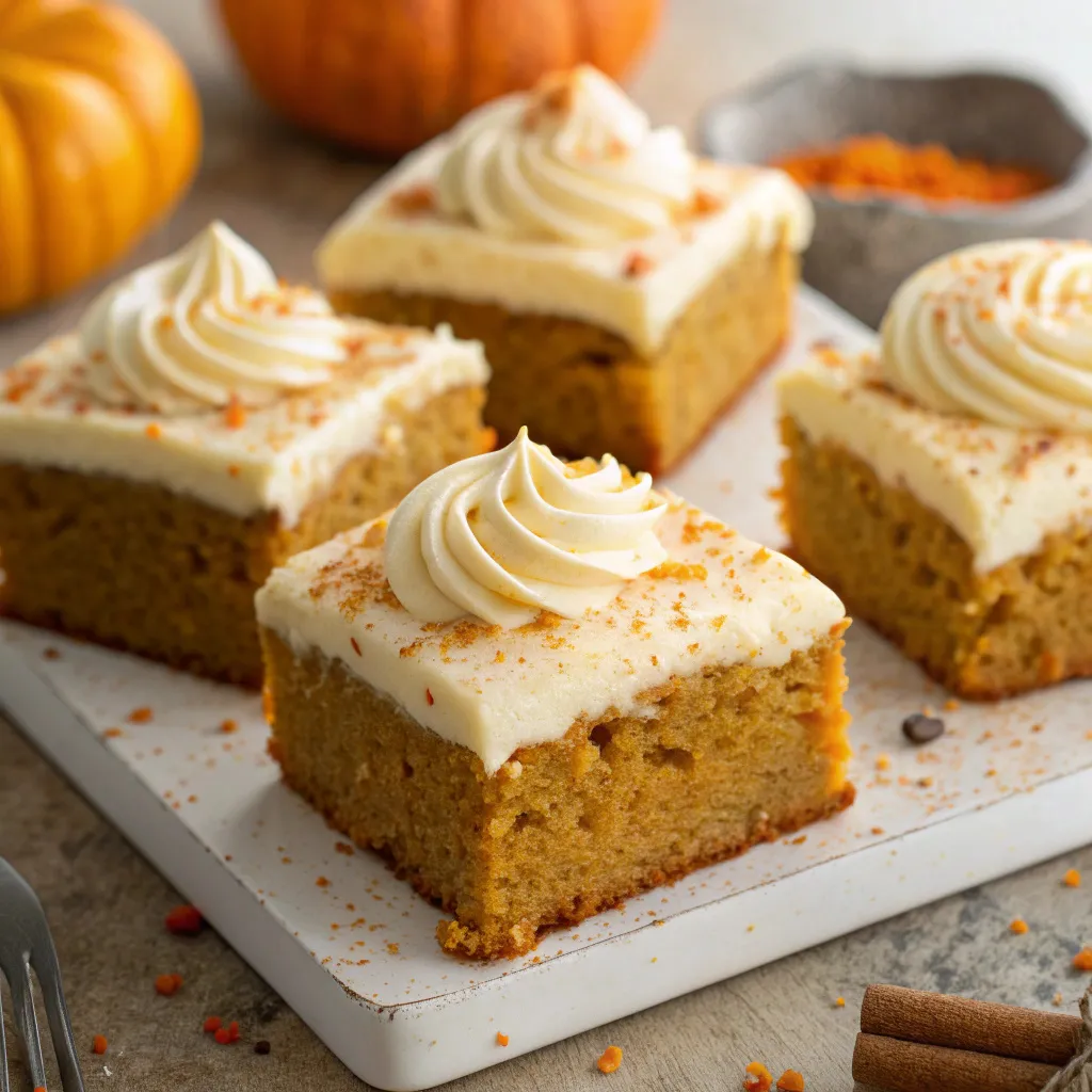 Pumpkin Bars with Cream Cheese Frosting