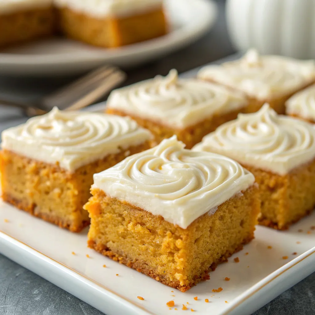 Pumpkin Bars with Cream Cheese Frosting