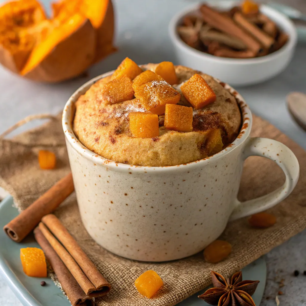 Pumpkin Cinnamon Cottage Cheese Mug Cake
