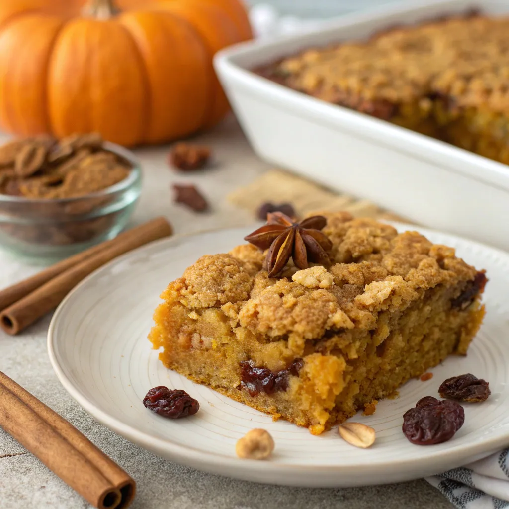 Pumpkin Oatmeal Dump Cake