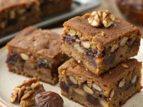 Sliced Date & Walnut Cake