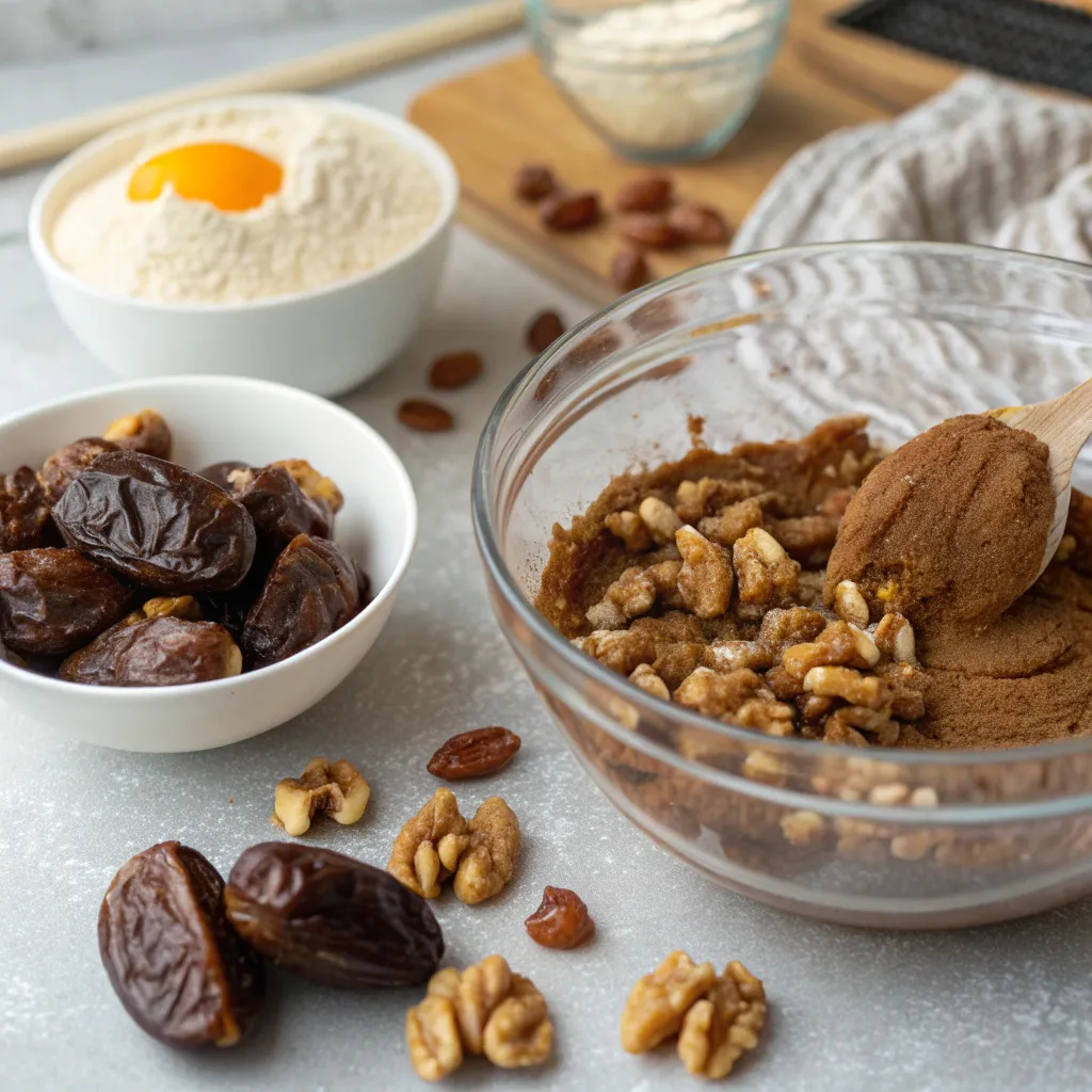 Sliced Date & Walnut Cake