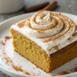 Spiced Pumpkin Cake with Greek Yogurt Swirl