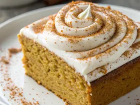 Spiced Pumpkin Cake with Greek Yogurt Swirl