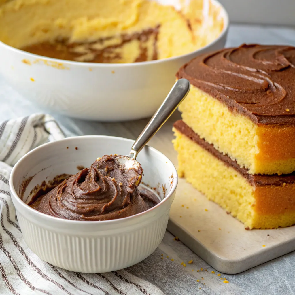 Yellow Cake with Chocolate Frosting