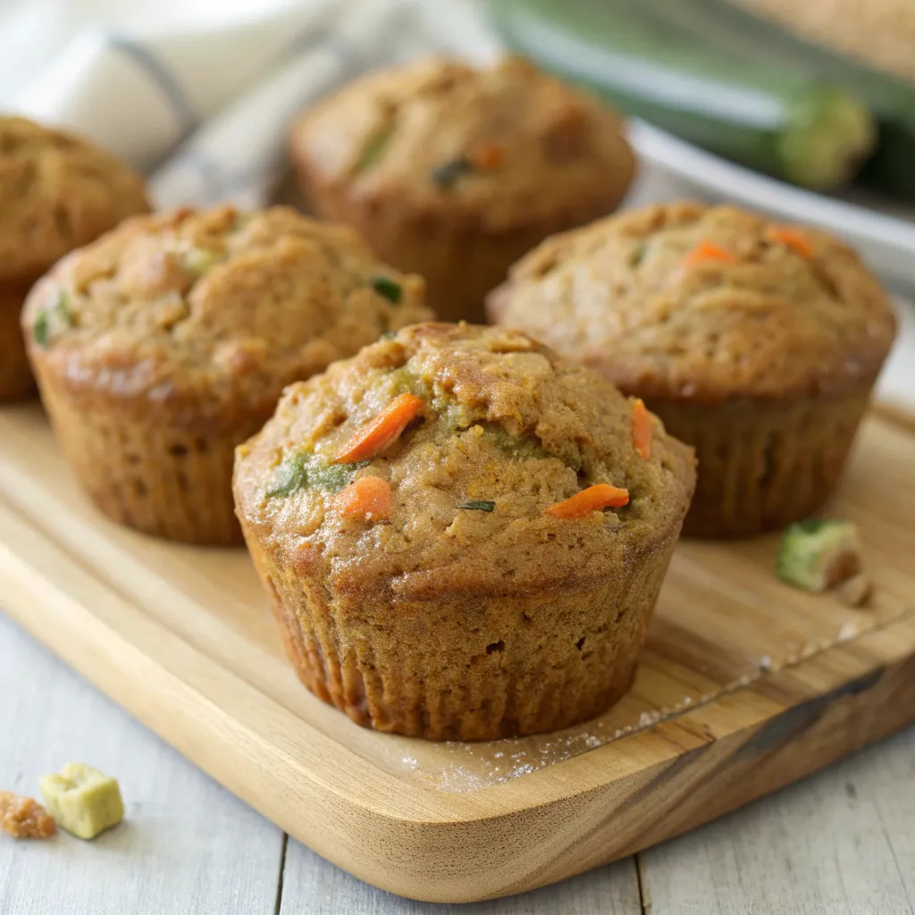 Zucchini Carrot Oatmeal Muffins
