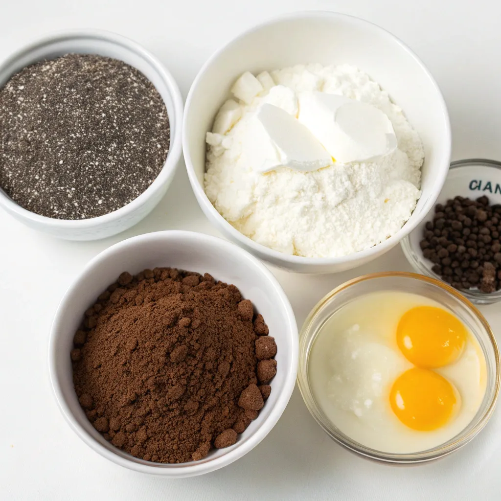 Flourless Black Cocoa and Chia Greek Yogurt Cake