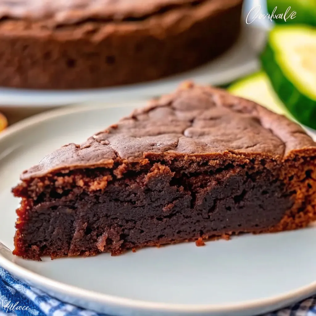 Flourless Chocolate Zucchini Greek Yogurt Cake
