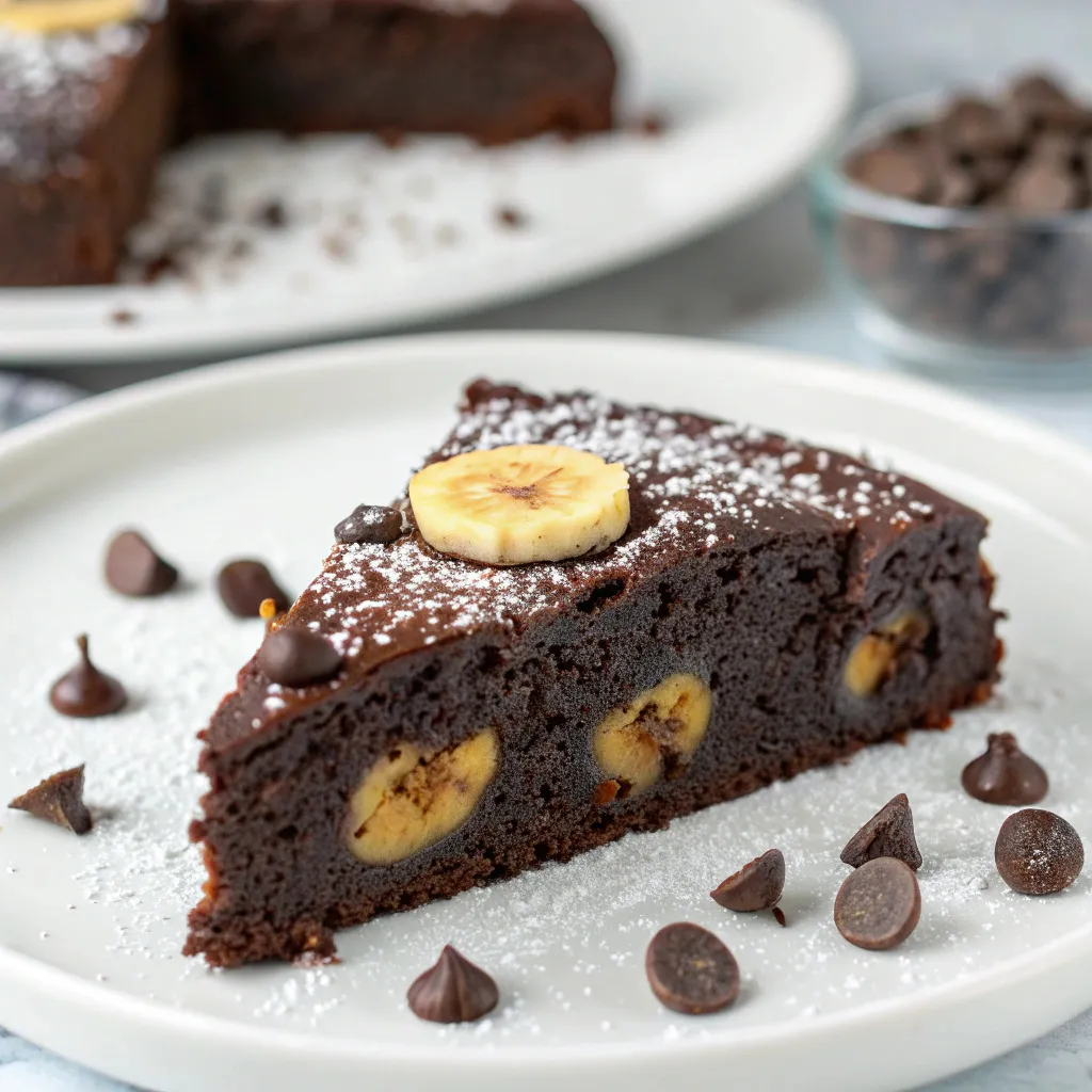 Flourless Double Chocolate Banana Cake