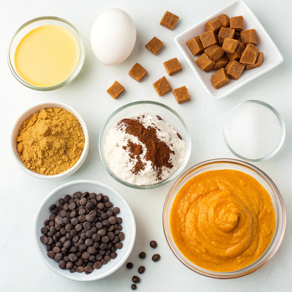 Flourless Pumpkin Chocolate Chip Greek Yogurt Bars