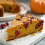 Flourless Pumpkin Cranberry Cake