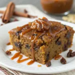 Flourless Pumpkin Date Cake with Caramel Sauce