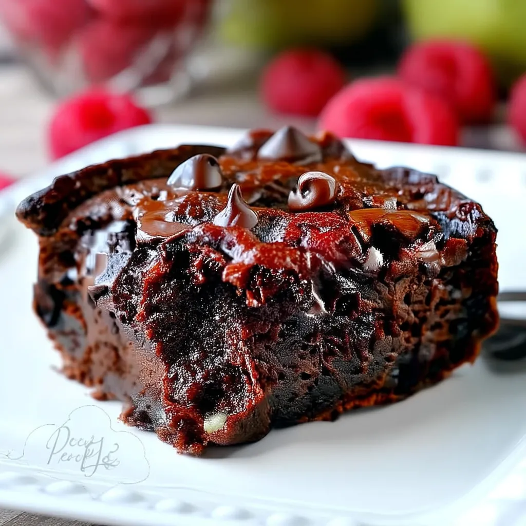 Chocolate Banana Applesauce Cake