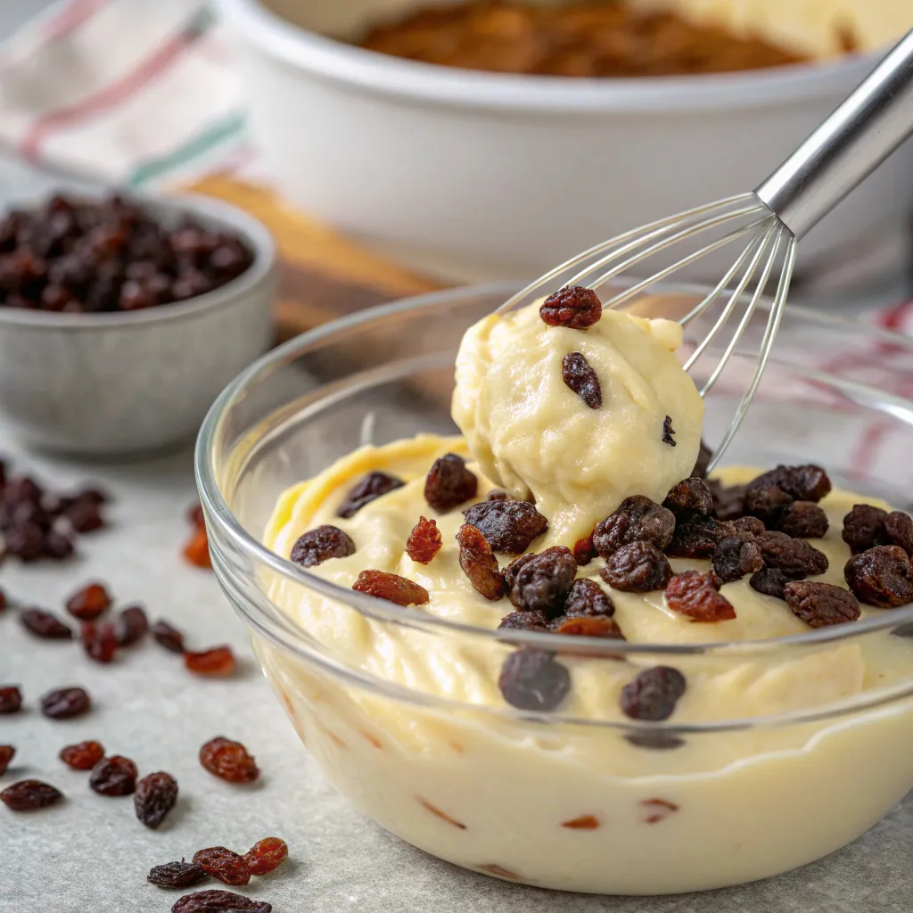 Rum-Raisin Pudding