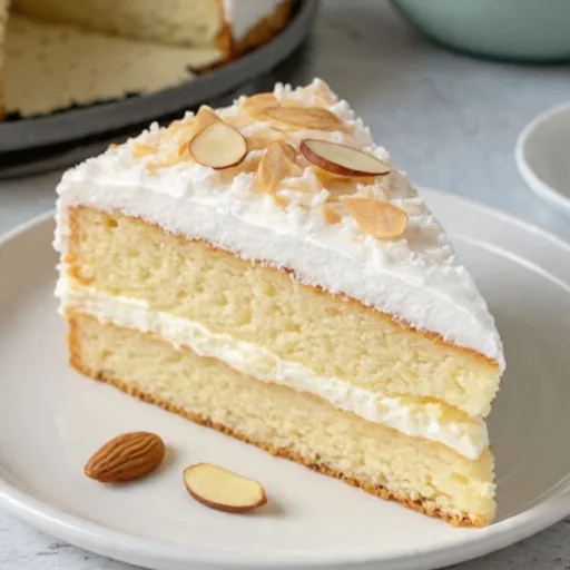 Almond Coconut Cake with Greek Yogurt
