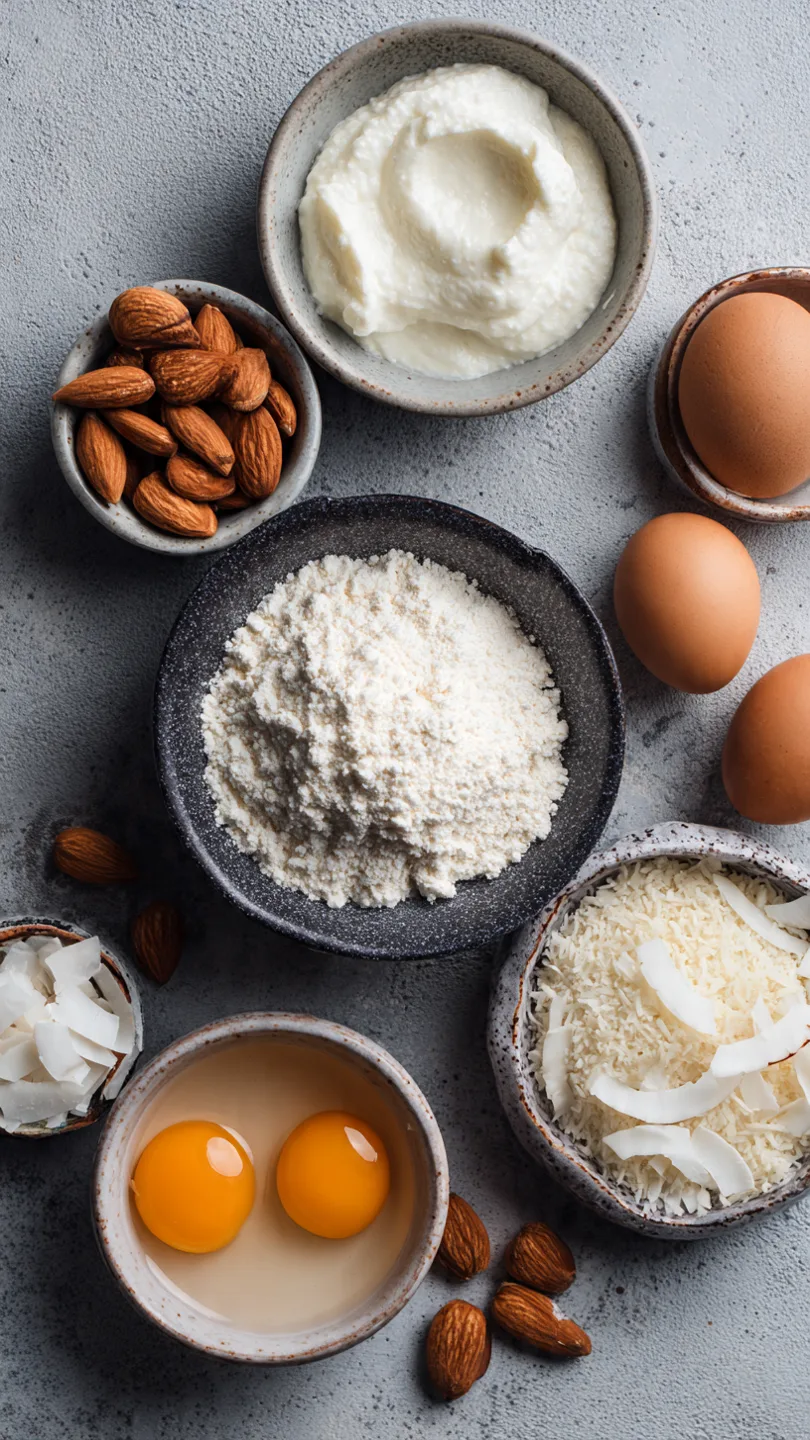 Almond Coconut Cake with Greek Yogurt