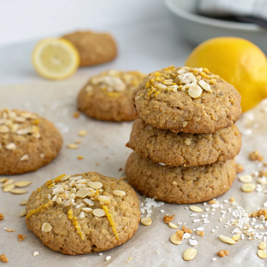 Almond Flour Lemon Oatmeal Cookies