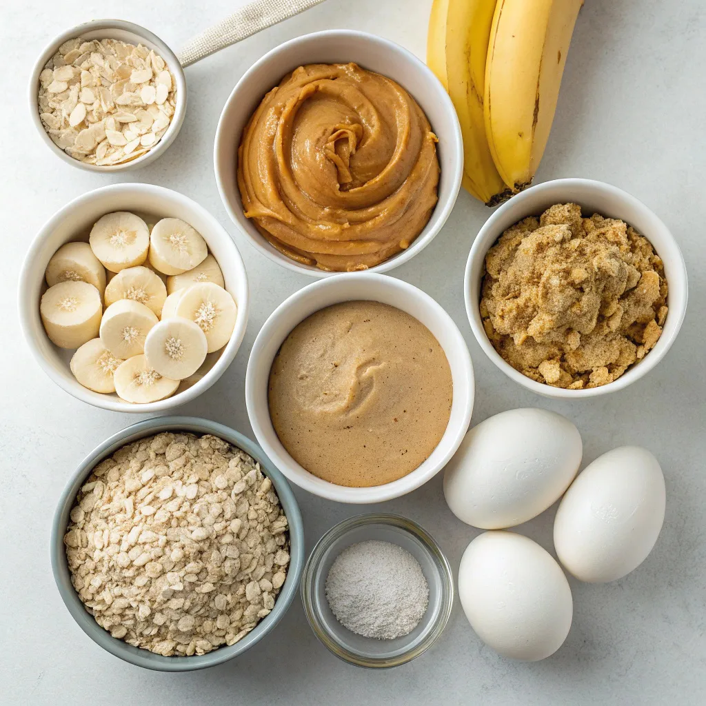 Healthy Greek Yogurt Peanut Butter Banana Oat Blondie Muffins with Gooey Tops 9 Banana Oat Blondie Muffins with Gooey Tops