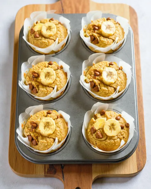 Flourless Banana Oatmeal Muffins