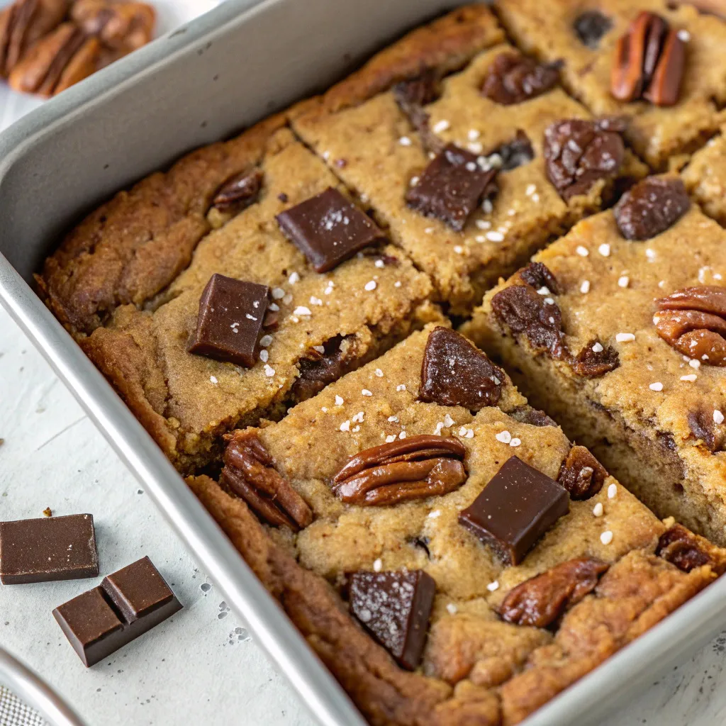 Brown Butter Bourbon Pecan Chocolate Chunk Blondies – The Irresistible, Gooey Bar You Need in Your Life 11 Brown Butter Bourbon Pecan Chocolate Chunk Blondies